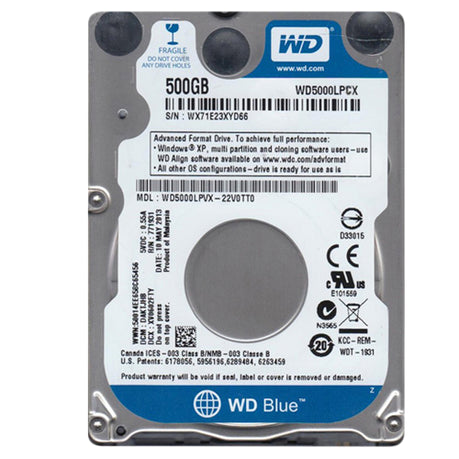 Western Digital WD5000LPCX 500GB 2.5" Hard Drive